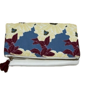 Rachel Pally Blue and burgundy Natural Floral XL Clutch